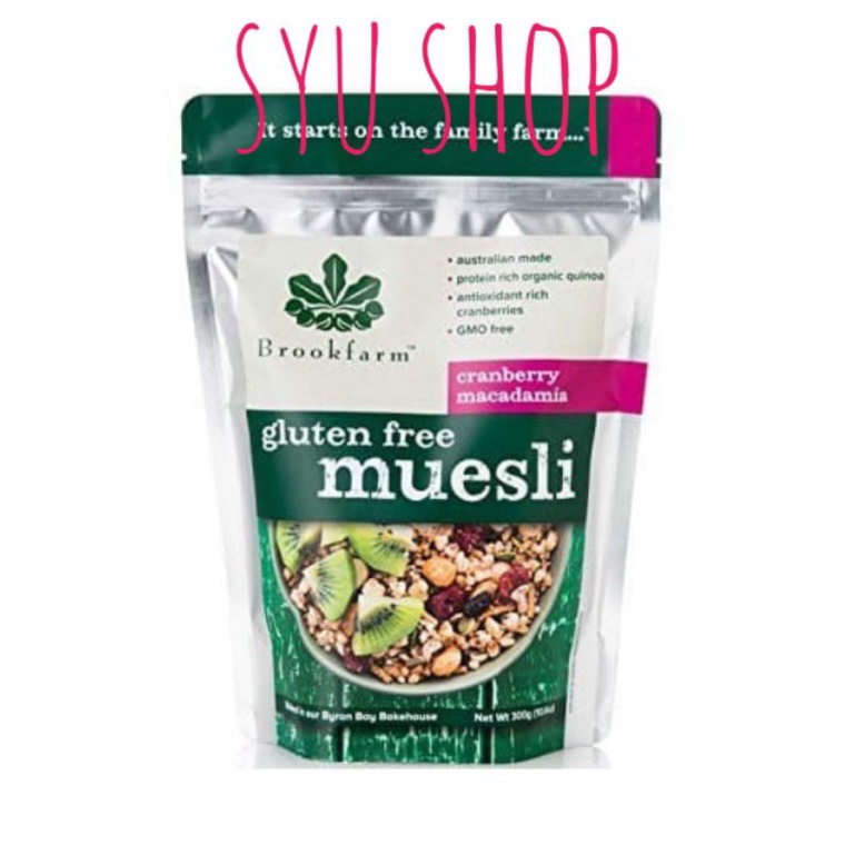 

Brookfarm Gluten Free Muesli Cranberry Macadamia 300 gr
