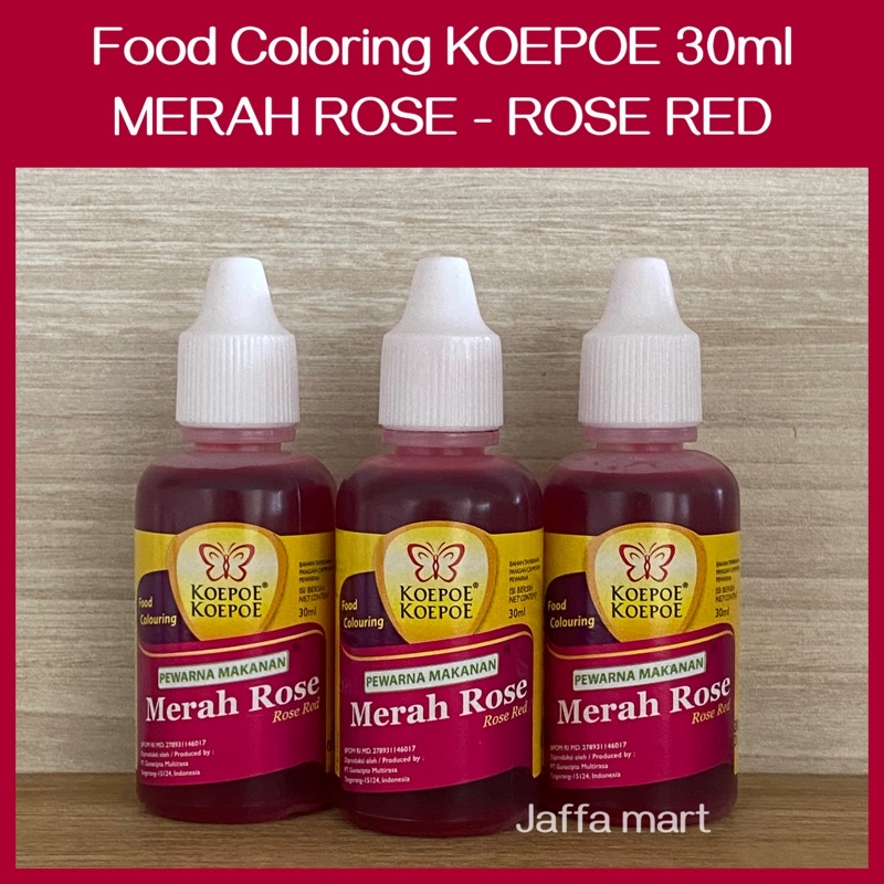 Pewarna Makanan KOEPOE 30ml - MERAH ROSE / ROSE RED