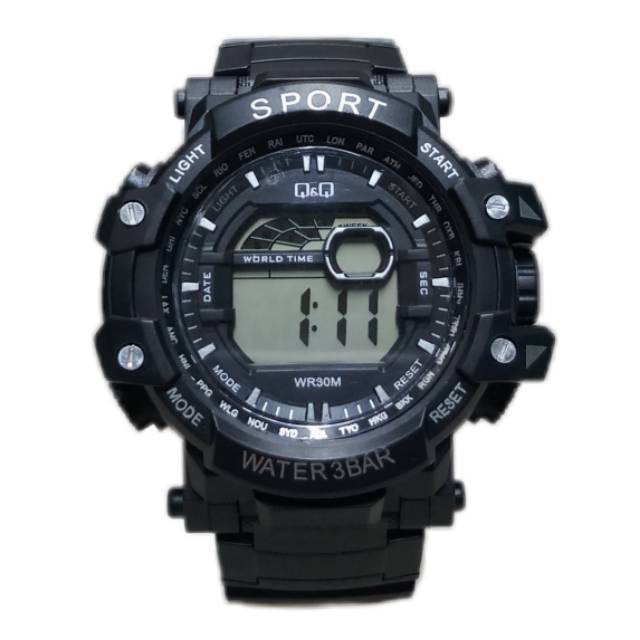 Jam Tangan Pria Sporty Q&amp;Q Digital Rubber BW31