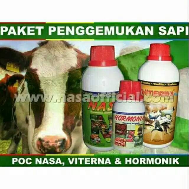 PAKET PENGGEMUK ORGANIK TERNAK SAPI, KERBAU, KUDA, BABI HERBAL VITERNA NASA