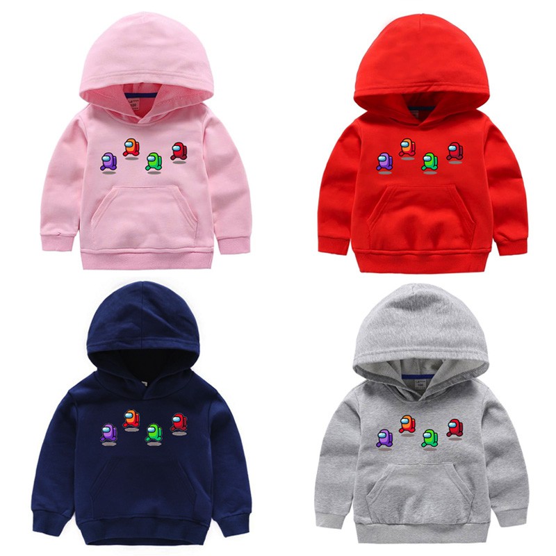 Sweater Hoodie Anak Perempuan Kupluk Anak Laki Laki Babytery Motif Among Us Usia 1 Tahun Sampai 12 Tahun