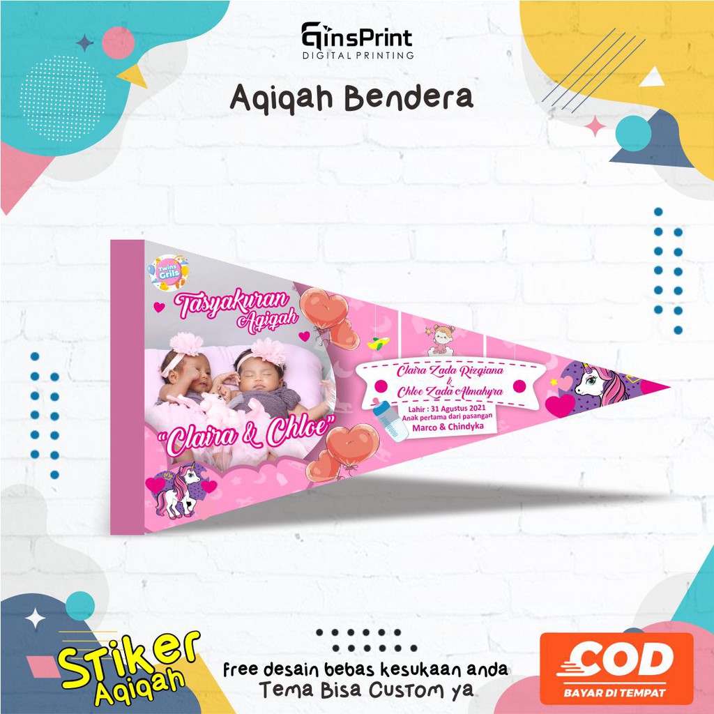 

Bendera Tasyakuran Aqiqah lucu