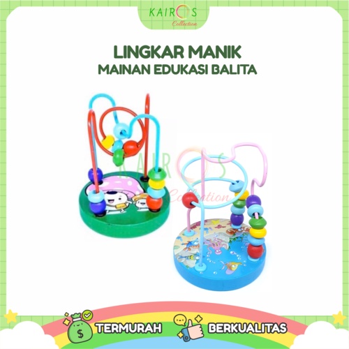 Alat Hitung Lingkar Manik Bulat Mainan Edukasi Balita