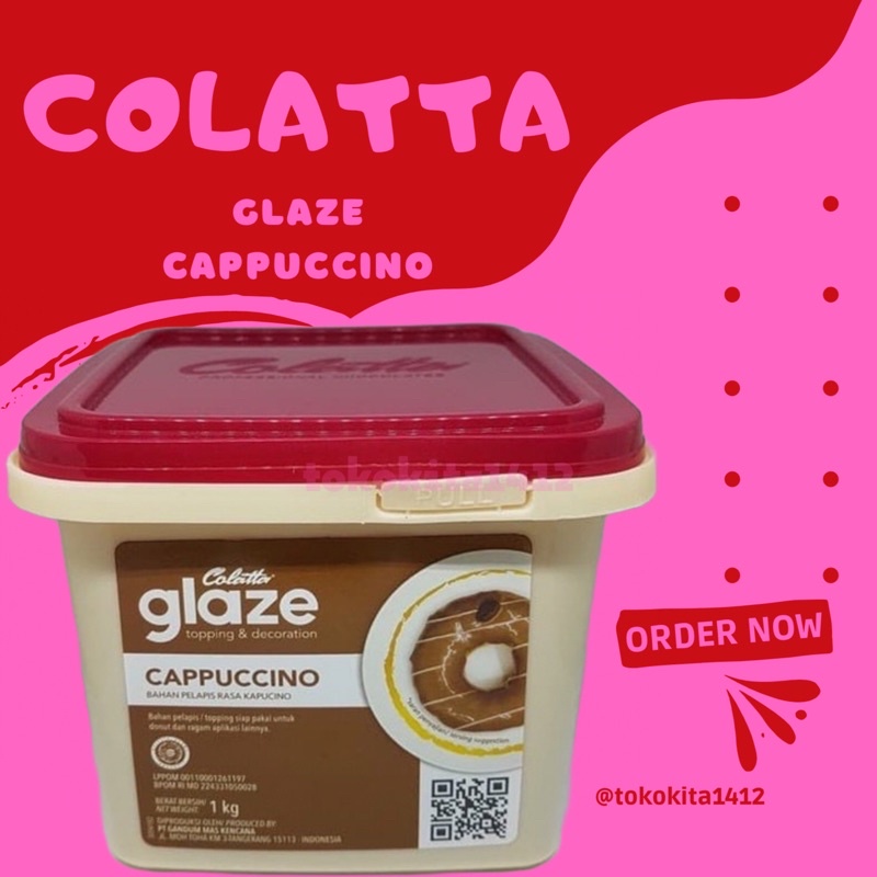 

COLATTA Glaze Cappuccino 1 kg Dip Topping Selai Capucino