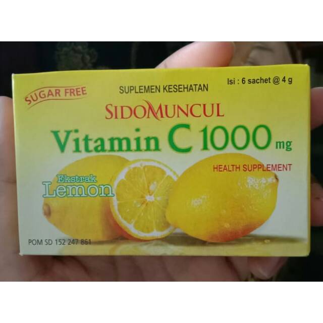 [READY SIAP KIRIM] Vitamin C 1000 sidomuncul serbuk isi 6 sachet