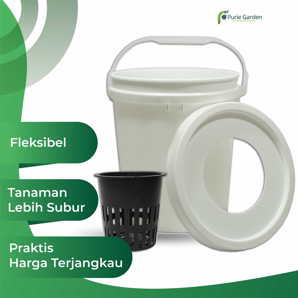 Box Hidroponik Dutch Bucket dan Netpot 10cm PG SBY