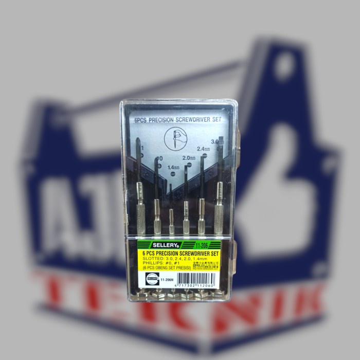 Sellery obeng jam 6 pcs precision screwdriver set 11-206 termurah
