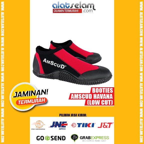 AmScud Booties Havana Low Boot RED / Booties Diving/Sepatu Diving/ Sepatu Selam Short sepatu selam