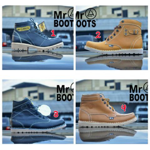 Obral mr.la #sepatu tracking boots pria kulit asli