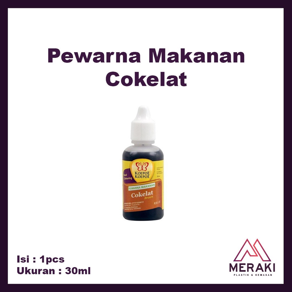 

Pewarna Makanan Koepoe Kupu kupu Cokelat