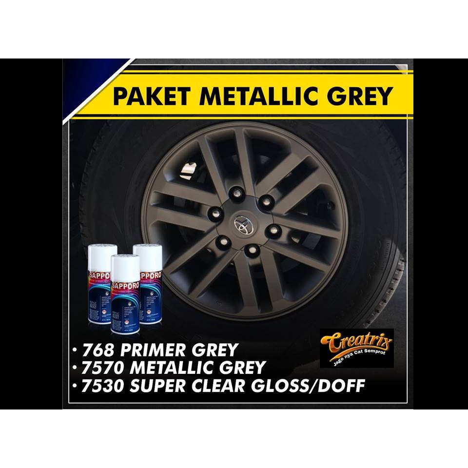 Paket Cat Velg Metallic Grey 7570 / Sapporo Spray