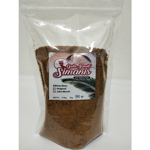 

gula semut aren asli dan organik "simanis" 350gr pouch