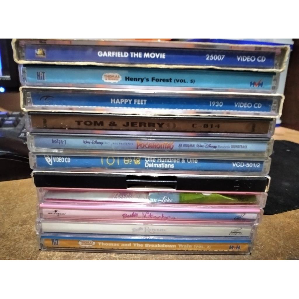 VCD Flim anak-Original-Garfield-Thomas and friend-Pocahontas-Barbie dll