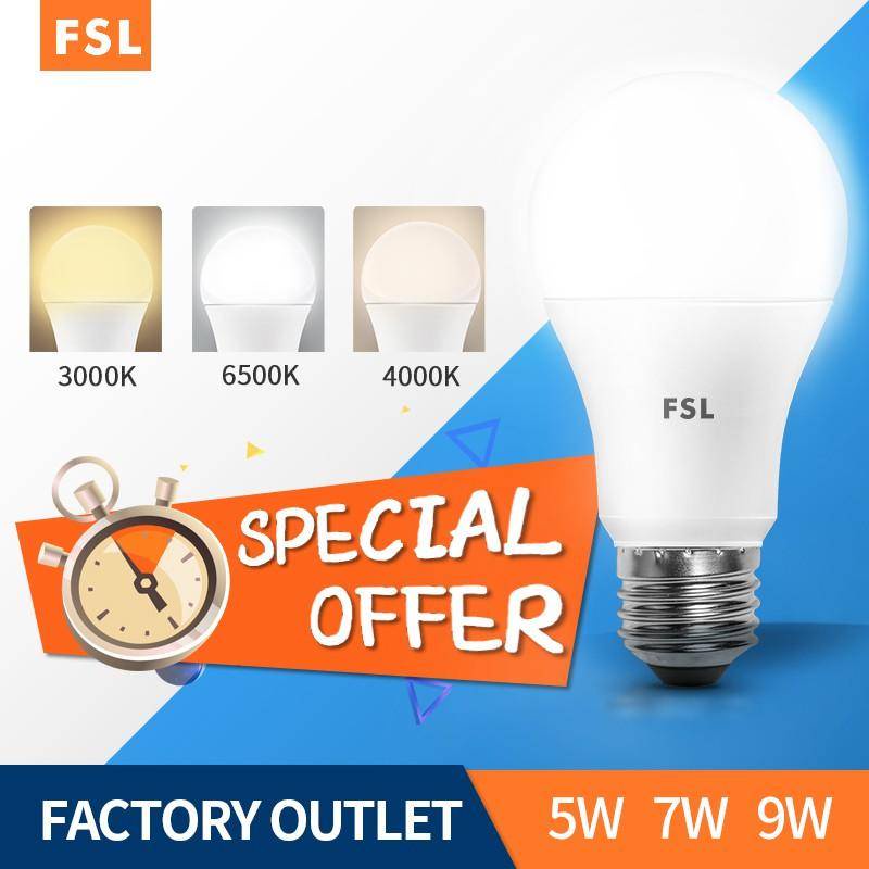 FSL Lampu Putih Hangat FSL Untuk Kamar Ramah Lingkungan Led Light Bulb Ready Stock 9W 11W