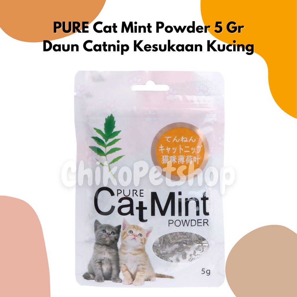 PURE Cat Mint Powder Hahale Daun Catnip Kesukaan Kucing 5 Gr