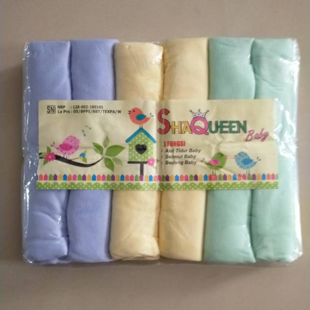 TERMURAH bedong katun polos SNI, ISI 6 PCS