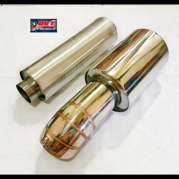 RESONATOR&KNALPOT MOBIL JS RACING FULL STENLESS UNIVERSAL MUFFLER