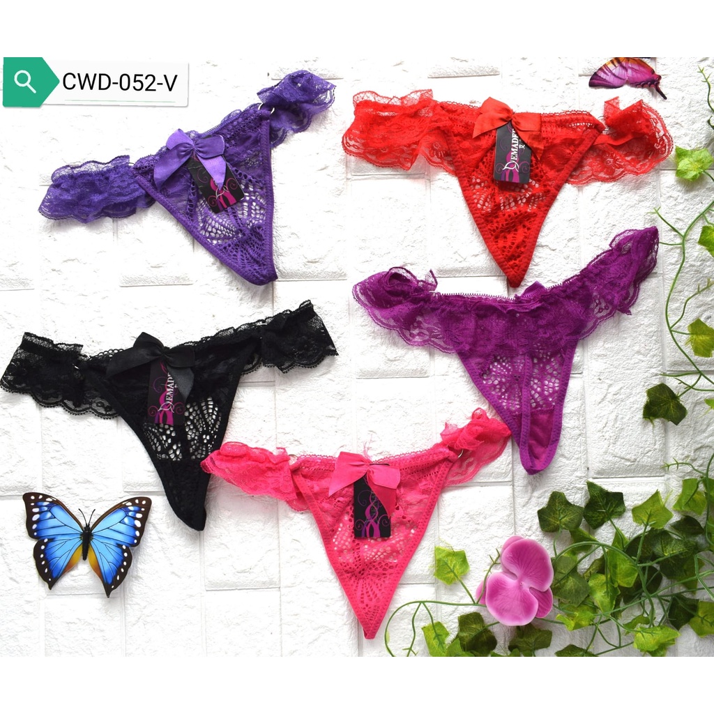 CD / CELANA DALAM WANITA BLUKAT SEXY GSTRING IMPORT (harga per pc) CWD-052-V
