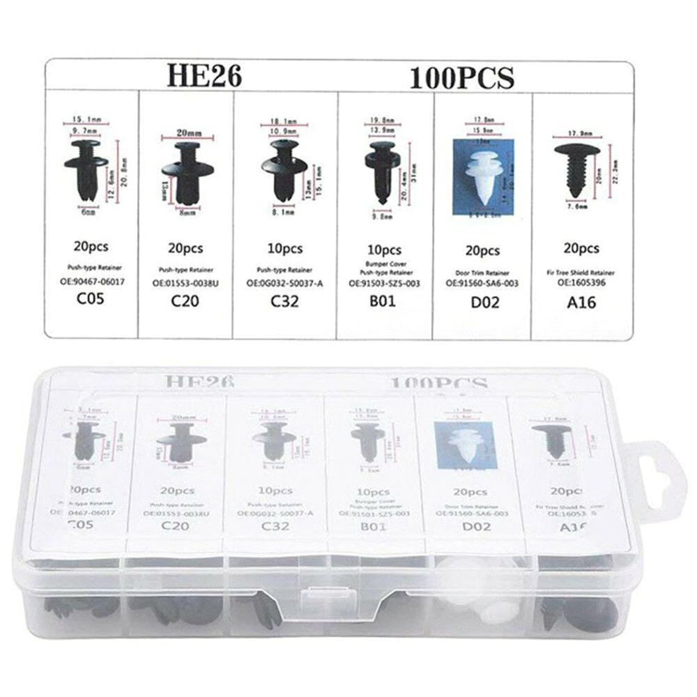 225 Pcs Car Auto Push Type Bumper Fender Retainer Fasteners Clip For BMW 225 PCS  Mercedes Karet Rubber O Ring Seal Tightening -