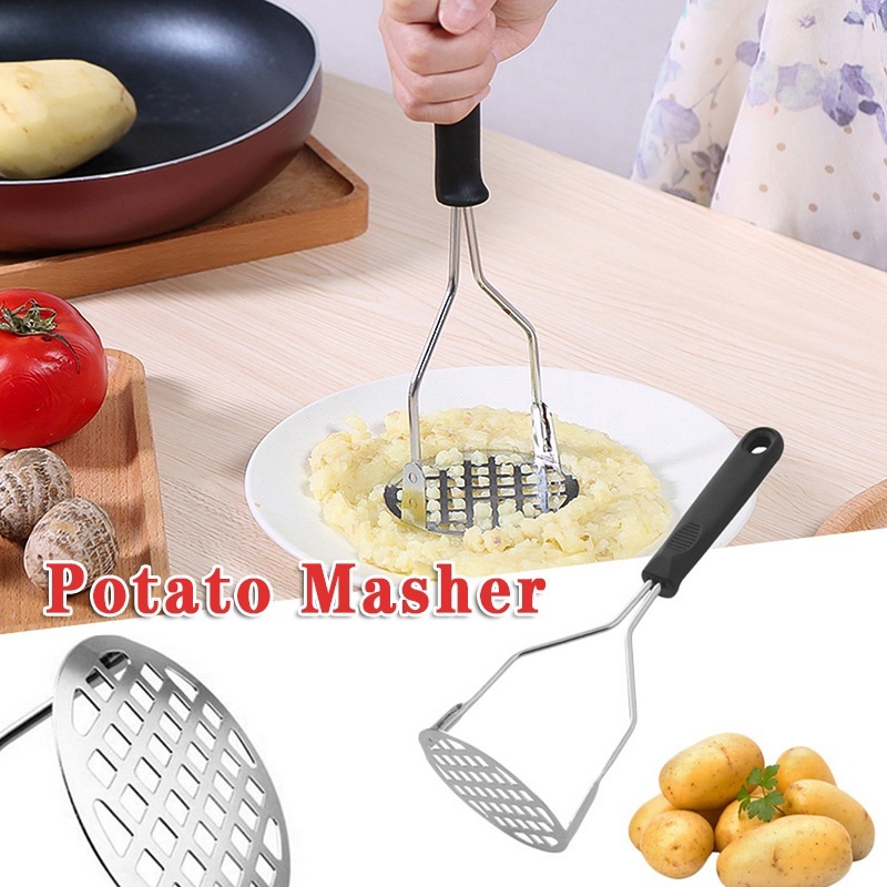 Stainless Steel Potato Masher / Hand Held Fruit Masher Ricer / Baby food supplement making tool / Press Crusher