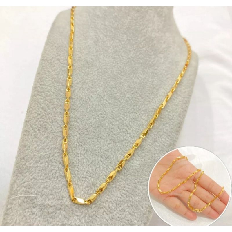 Kalung Motif Balok Xufing Anti Karat Berlapis Emas 24k Kalung Terbaru Kalung Murah