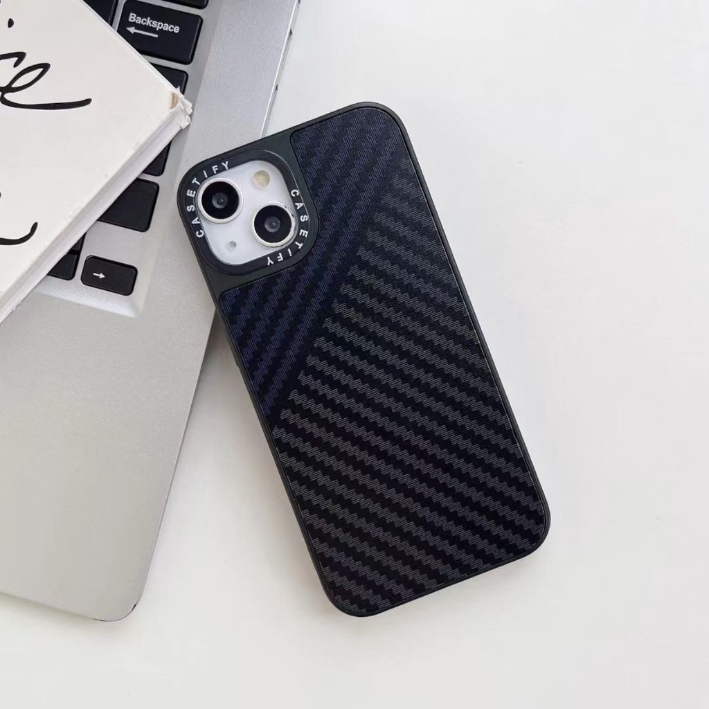 New! !  Case for iPhone 14 Pro Max X XR XS MAX 11 Pro Max 12 Pro Max 13 Pro Max Carbon Fiber Texture Leather Matte Composite