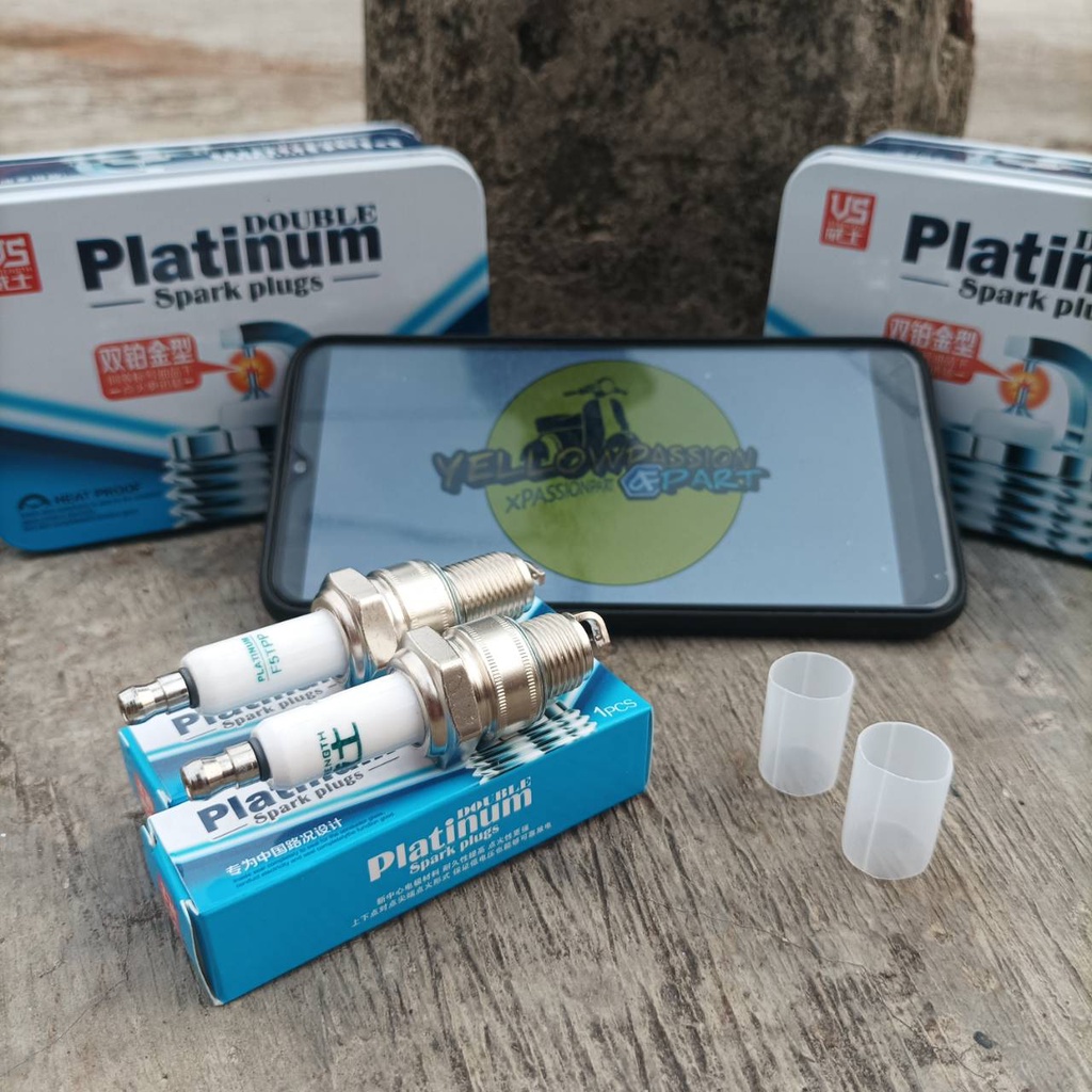 Busi platinum 2 tak vespa excel px ps super sprint drat panjang dan pendek