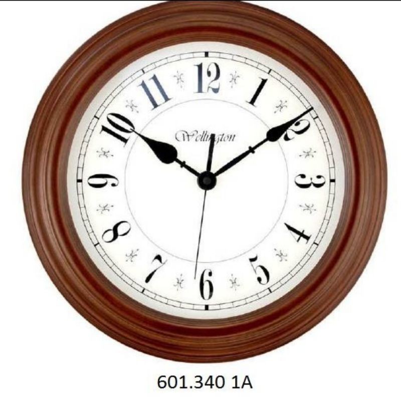 Jam Dinding Kayu Wellington Seiko 601340 Original Mesin Seiko Sweep