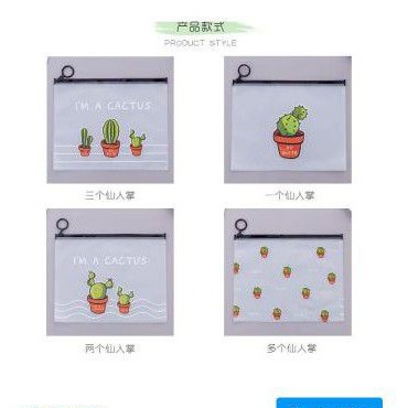 

dompet pouch kaktus kotak pensil