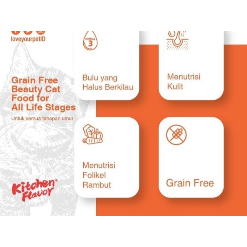 kitchen flavor cat beauty 1.5 kg freshpack