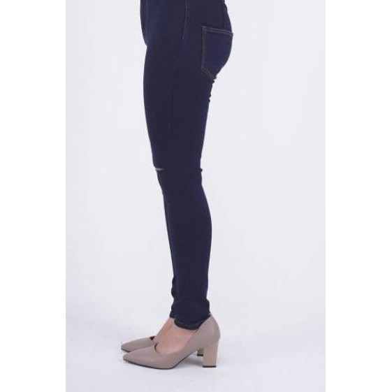 Big Sale - [] 27-34 CELANA HIGHWAIST SOBEK LUTUT GARIS RIPPED JEANS PANJANG WANITA CEWEK LEVIS ROBEK