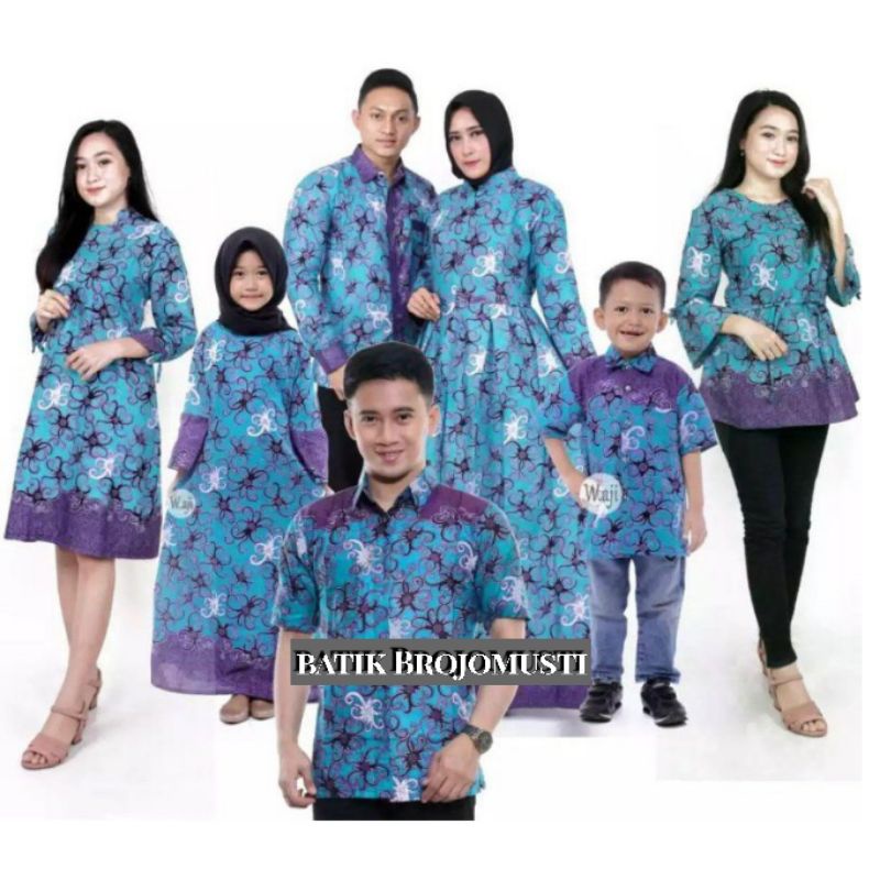 COUPLE FAMILY Batik Couple keluarga sania ruffle ori ndoro jowi dnt