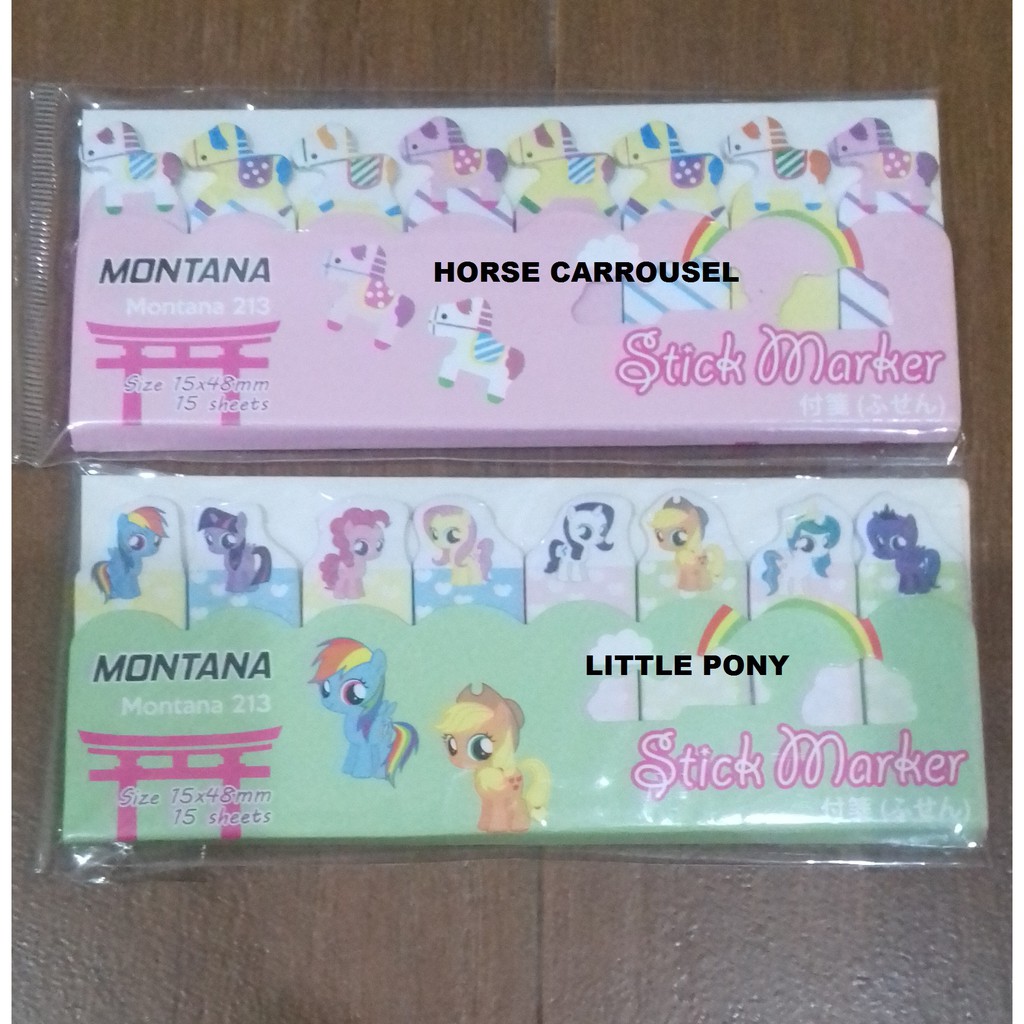 

Memo Post It LittlePony dan Carrousel Kartun Sticky Note Memo Marker