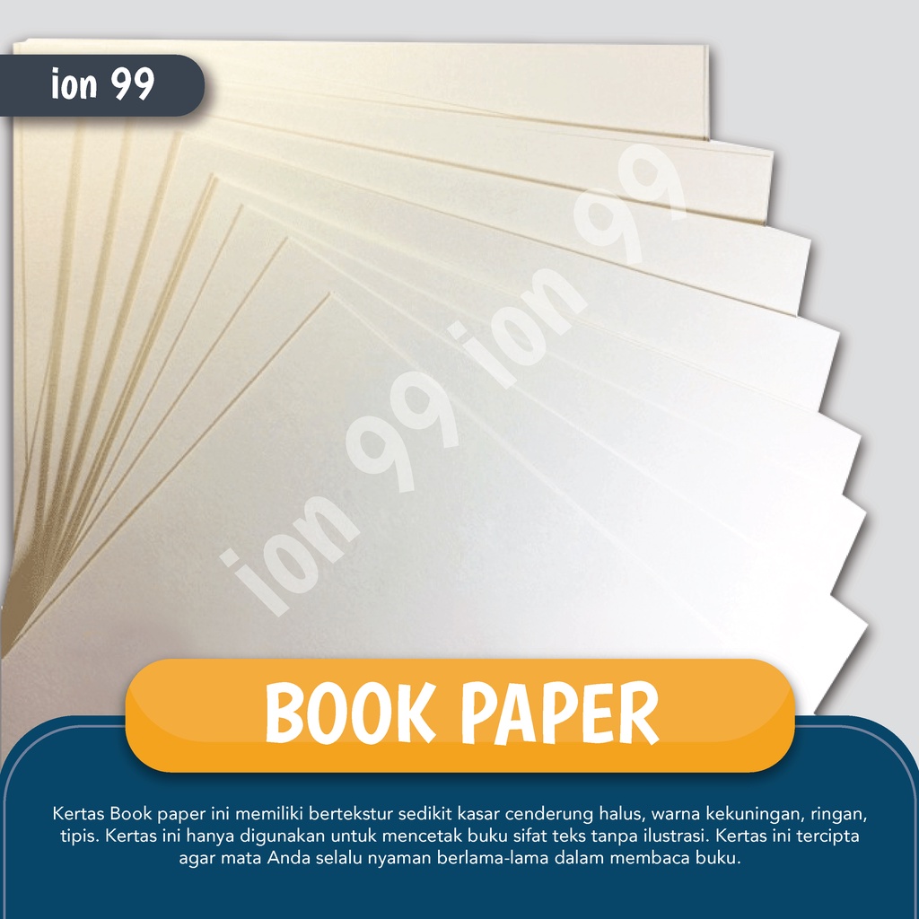 Jual BOOKPAPER 90 gsm A5 PER RIM BOOK PAPER A5 90gsm