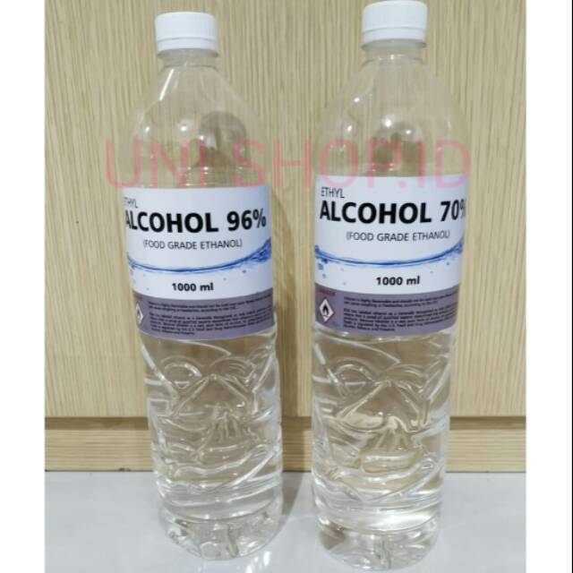 Ethanol etil alkohol 70% etanol ethyl alcohol 96% 1 liter food grade ada MSDS