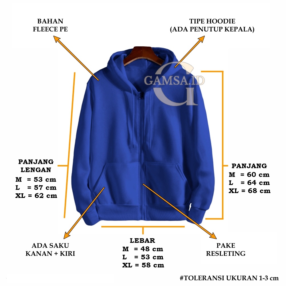 JAKET HOODIE ZIPPER PRIA WANITA - JACKET RESLETING SWEATER POLOS SEKOLAH KULIAH