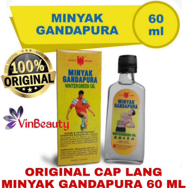 MINYAK GANDAPURA CAP LANG 60 ML / MINYAK ANGIN GANDAPURA 60ML CAPLANG