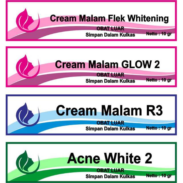 

Stiker Label Cream Kosmetik