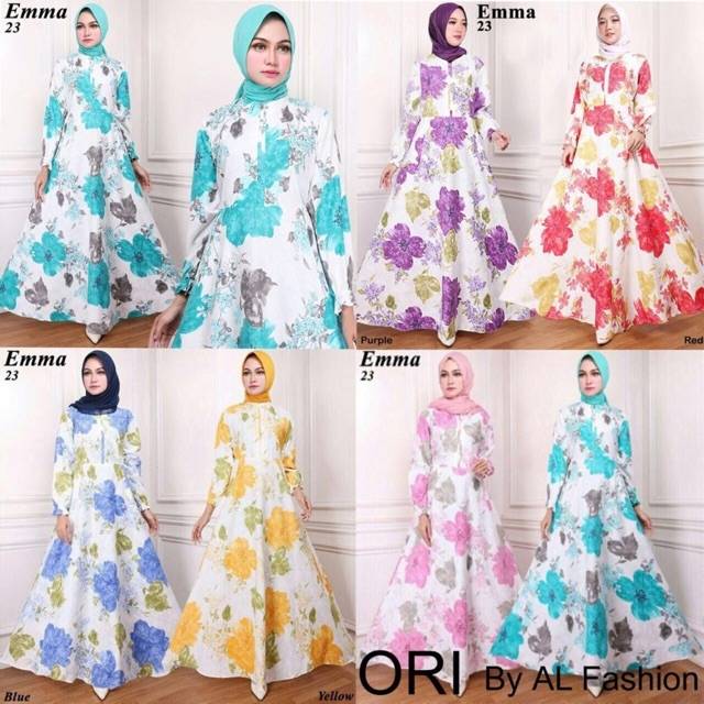 baju gamis katun jepang