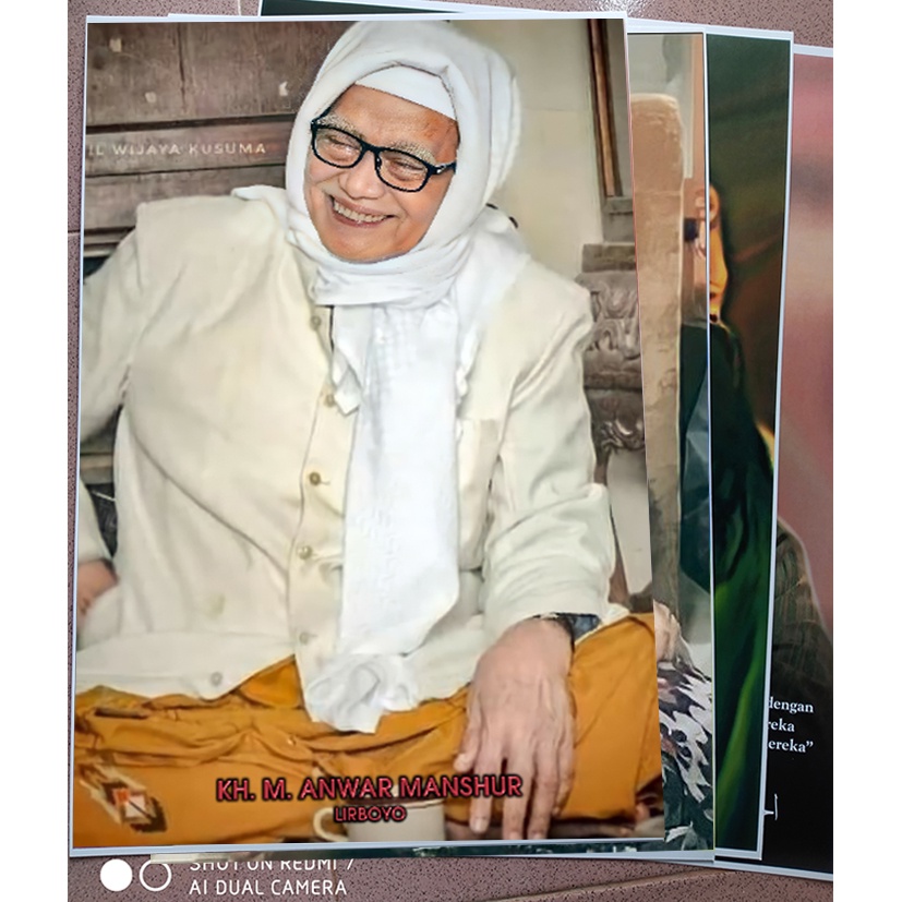 POSTER KH. M. ANWAR MANSHUR LIRBOYO READY SEMUA UKURAN, BISA REQUEST UKURAN DAN GAMBAR BAHAN BAGUS L