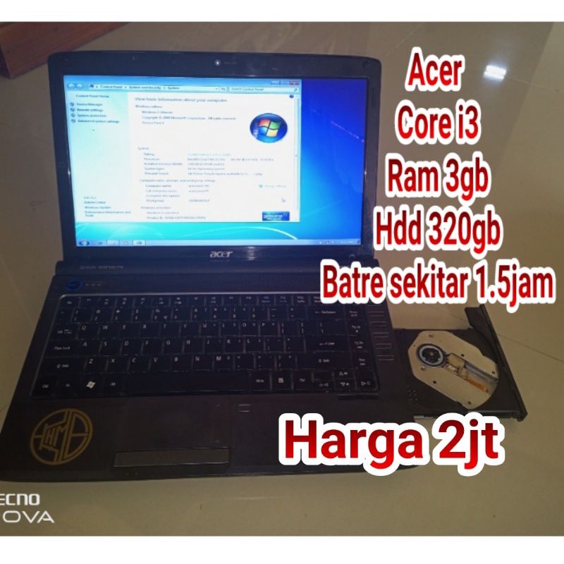 laptop acer 4740 core i3 bekas normal siap pakai
