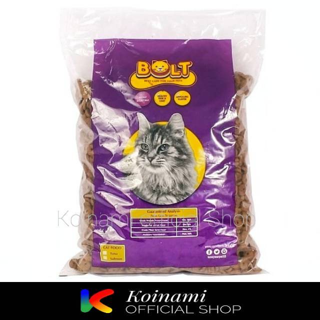 Bolt Repack 1kg Cat Food Dray Food Pakan Hewan Makanan