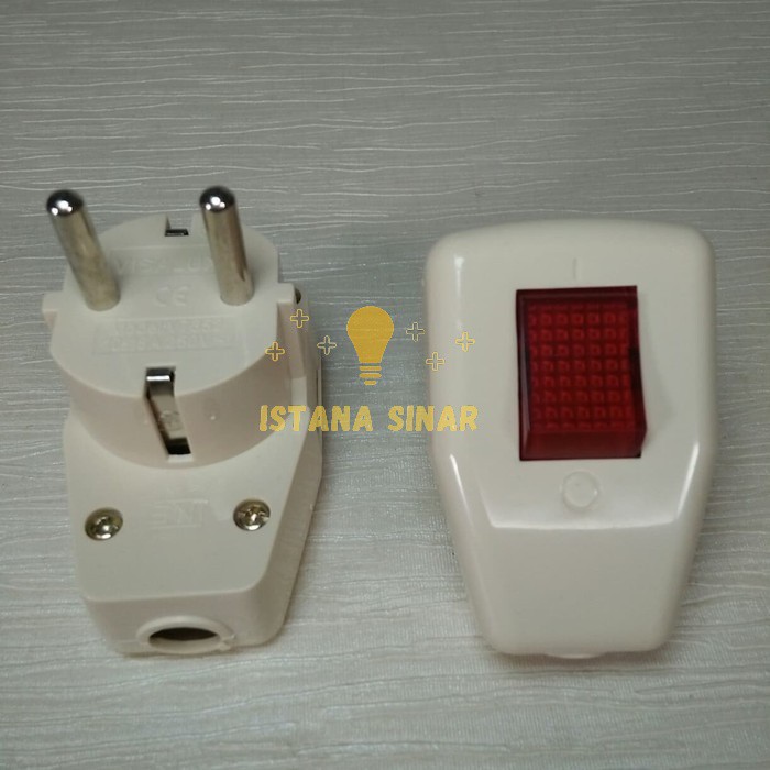 STEKER LAMPU STEKER SAKLAR + LAMPU COLOKAN SWITCH ON OFF + STEKER ARDE