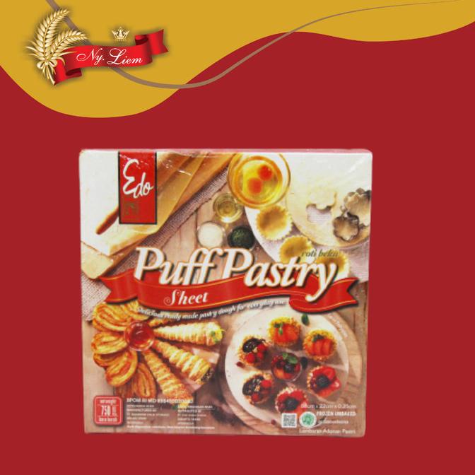 

MAKANAN BEKU / EDO PUFF PASTRY SHEET INSTANT / READY DOUGH 750 GRAM (GOJEK/GRAB ONLY) NON COD