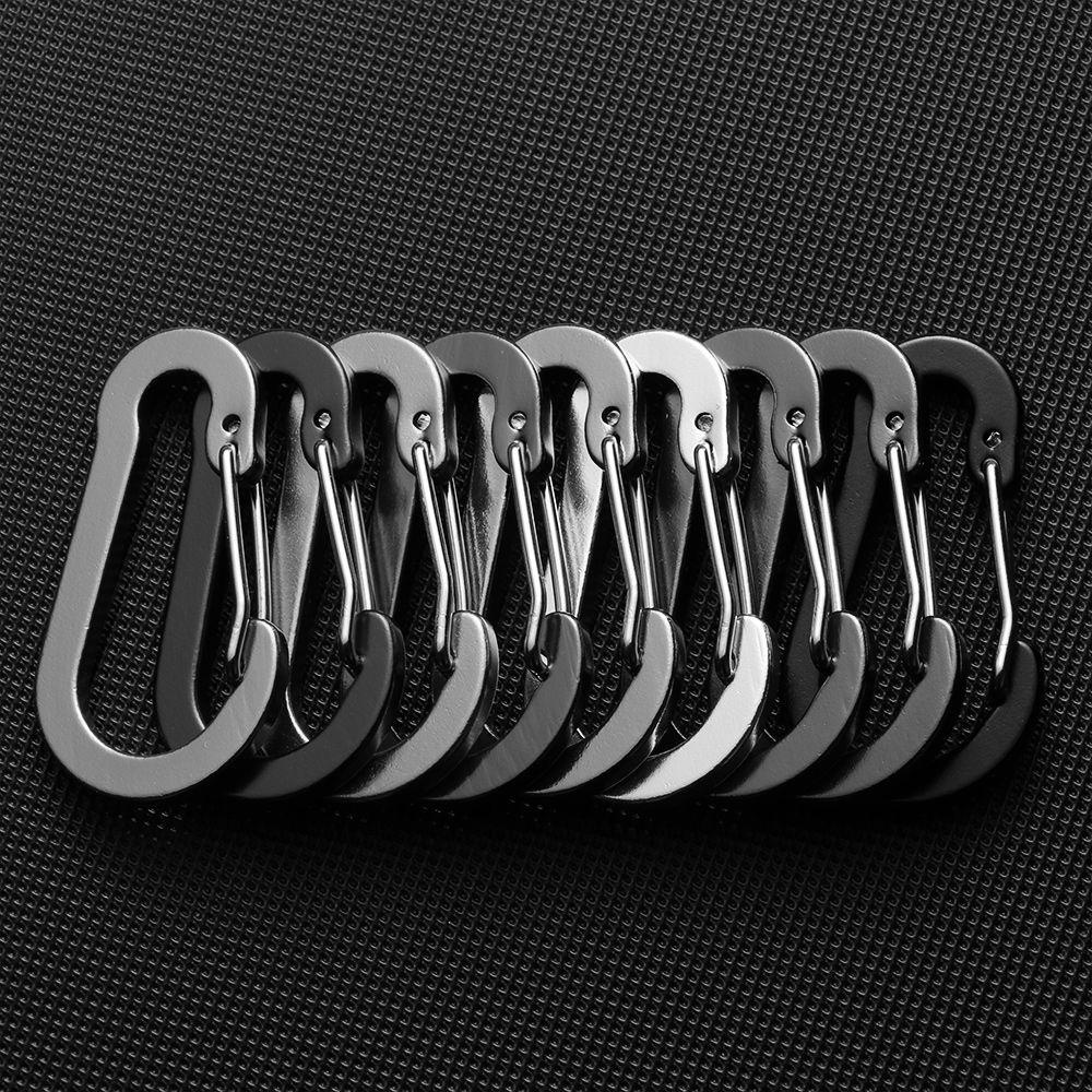 Nickolas1 Carabiner 5Pcs Hiking Hook Bentuk S Bahan Aluminium Alloy Memancing Musim Semi Gesper