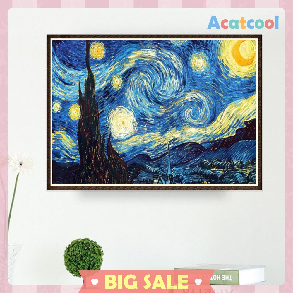 Starry Night 5D Full Drill Diamond Painting Embroidery DIY Cross Stitch