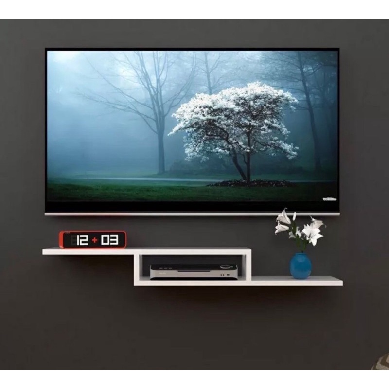 Meja TV Gantung /  Rak Tv Dinding / Dekorasi Tv Hiasan Serbaguna