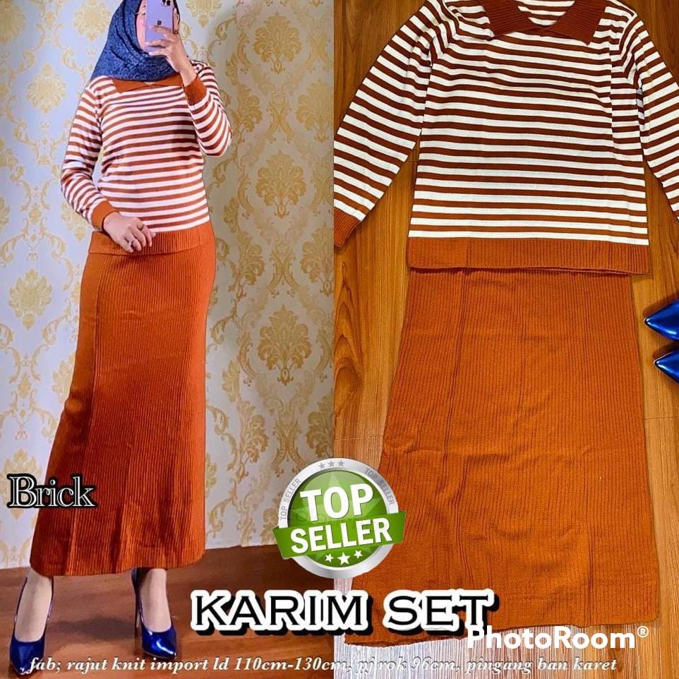 Modern.. One set rajut salur import | Setelan rajut import wanita | Setelan rajut import premium | O