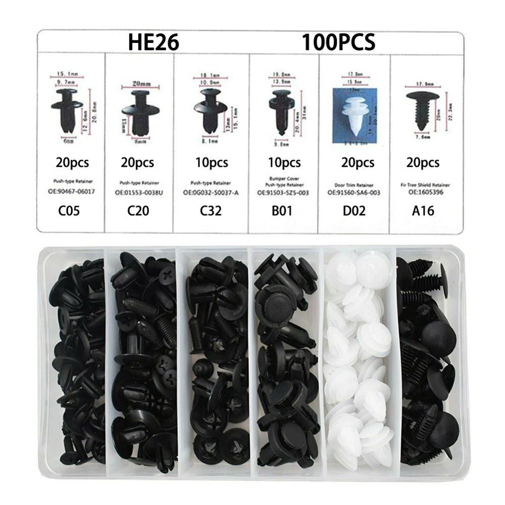 225 Pcs Car Auto Push Type Bumper Fender Retainer Fasteners Clip For BMW 225 PCS  Mercedes Karet Rubber O Ring Seal Tightening -