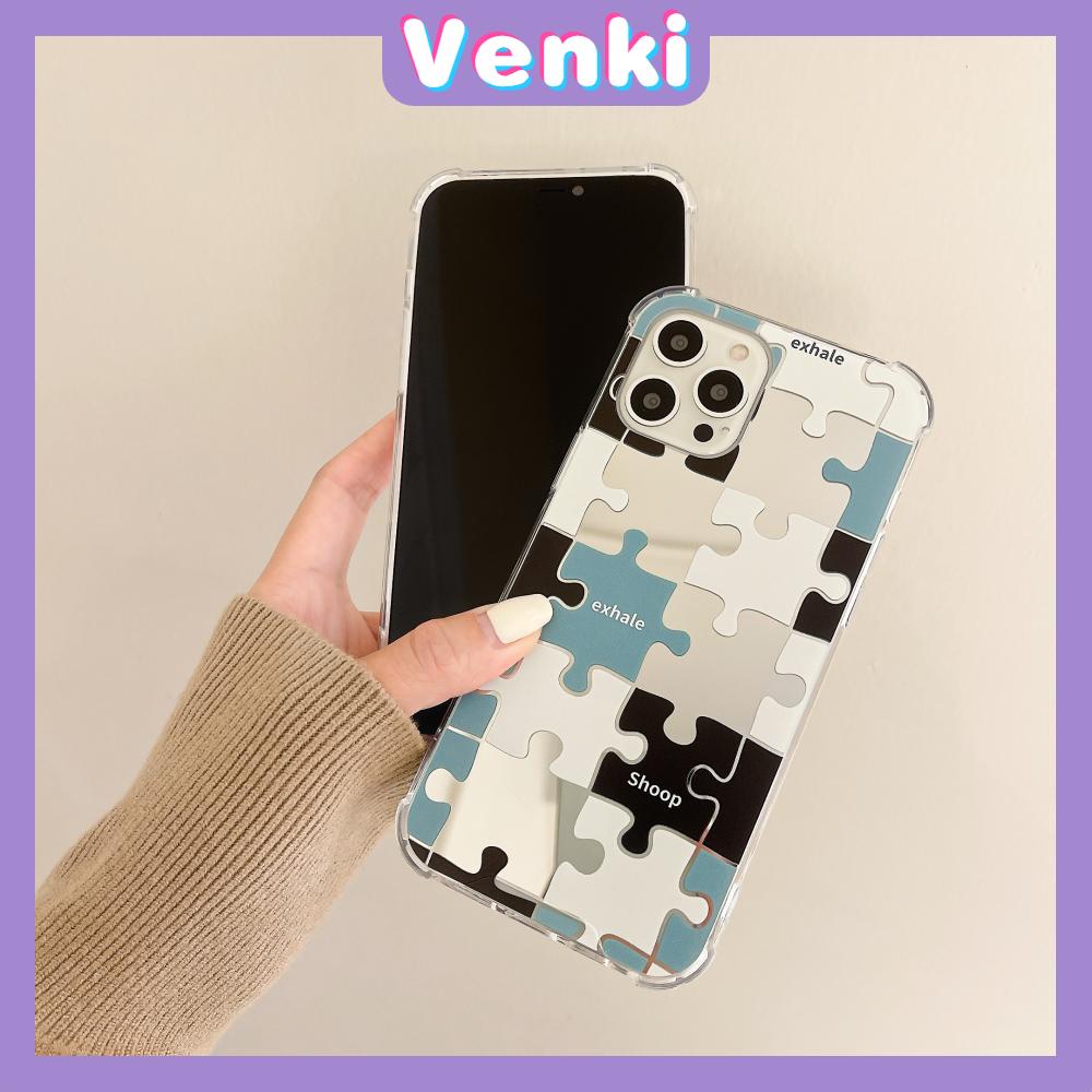 iPhone Case Acrylic HD Mirror Airbag Shockproof Protection Camera Cute Puzzle Compatible For iPhone 11 iPhone 13 Pro Max iPhone 12 Pro Max iPhone 7 Plus iPhone xr xs max